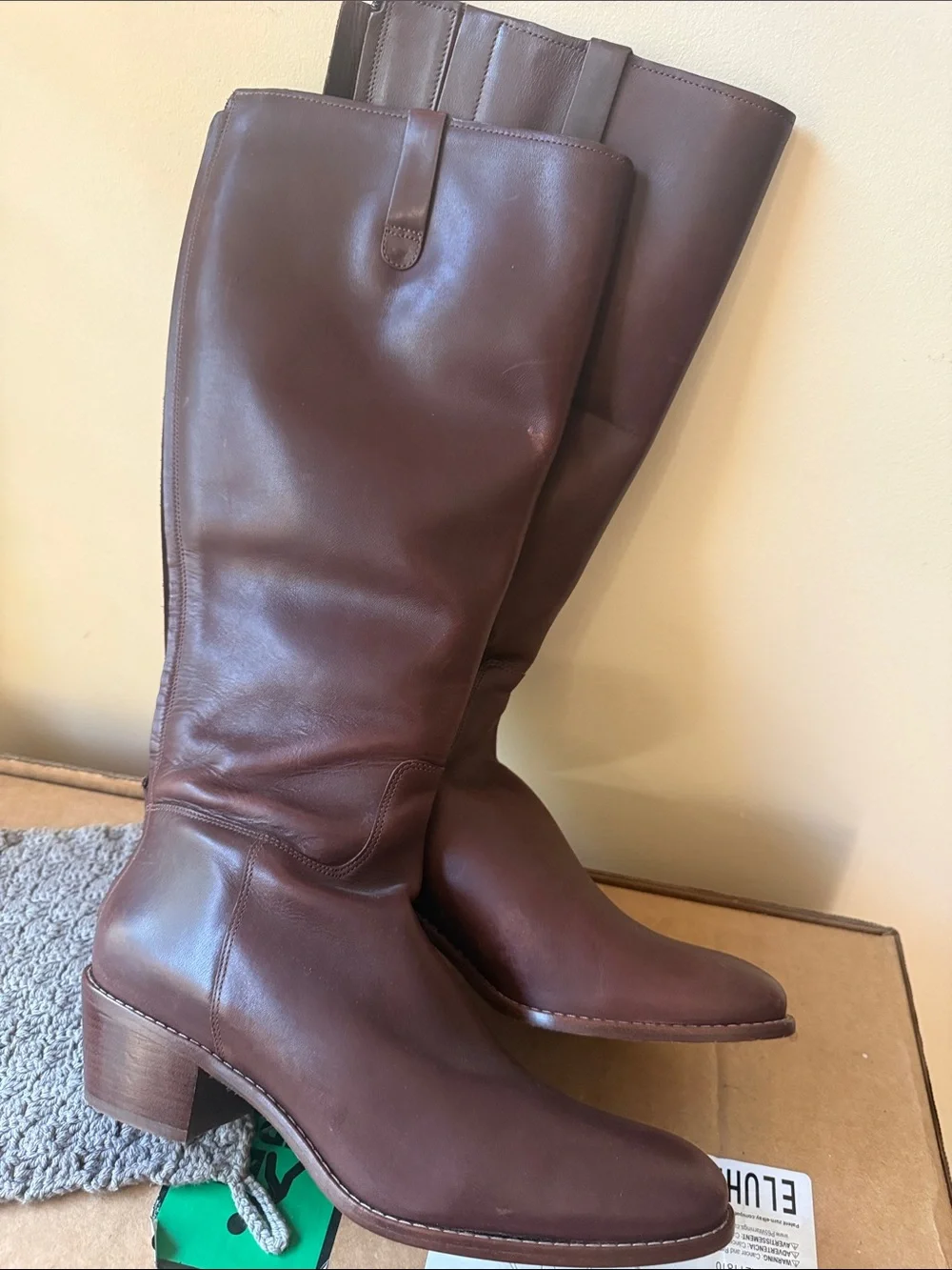 Coach Women’s Brown Leather Mid-Calf Boots, size 10b, gently worn